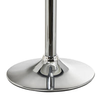 Taburete giratorio blanco de polipiel y metal de 45x44x83 cm