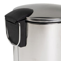 Papelera de pedal redonda acero inoxidable para baño de 3 litros