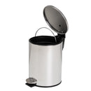 Papelera de pedal redonda acero inoxidable para baño de 3 litros