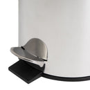 Papelera de pedal redonda acero inoxidable para baño de 3 litros