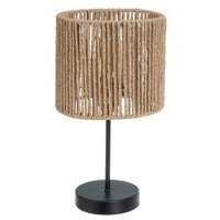Lámpara mesita de noche de fibra natural