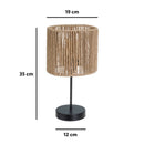 Lámpara mesita de noche de fibra natural
