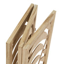 Biombo de madera de paulonia con diseño de hojas de palmera de 120x170 cm