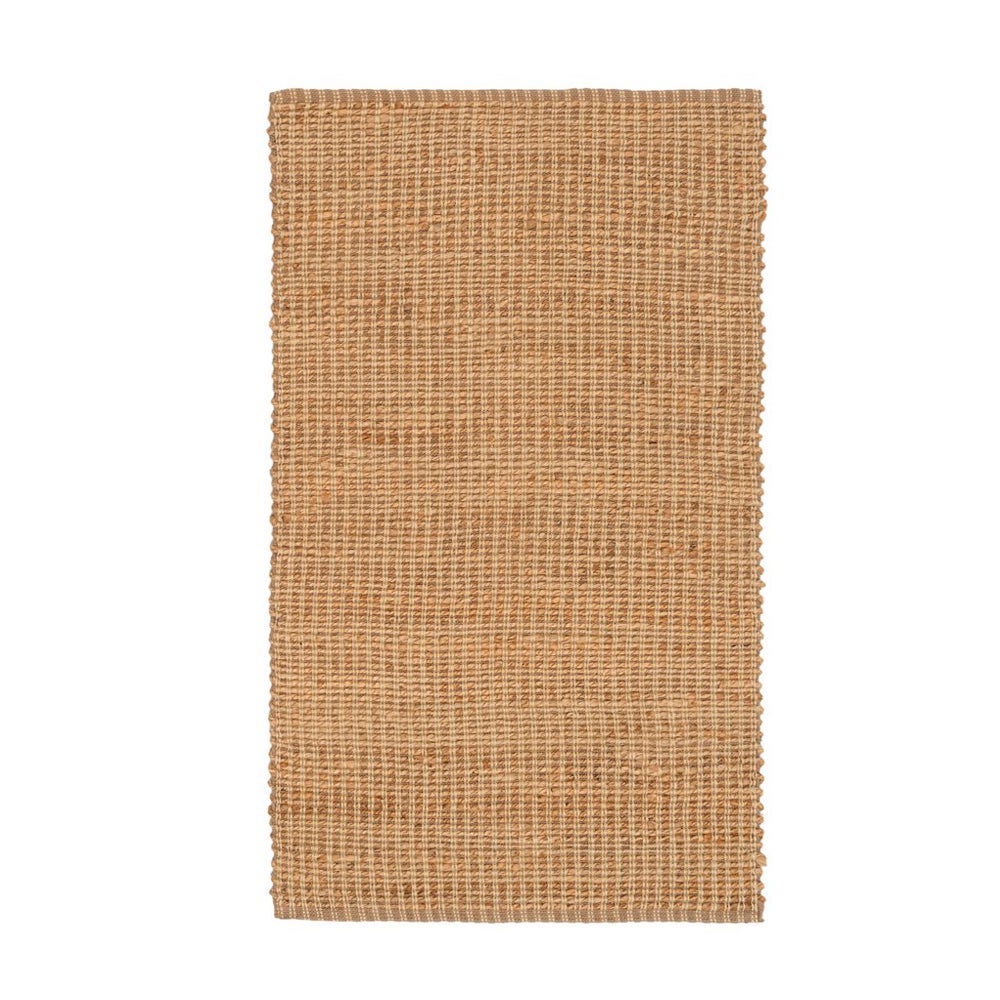 Alfombra rectangular de yute natural trenzado y acordonado de 140x70 cm