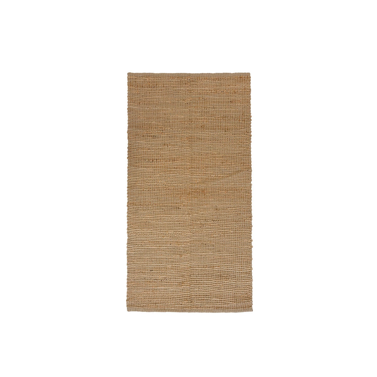 Alfombra rectangular de yute natural trenzado y acordonado de 140x70 cm