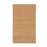 Alfombra rectangular de yute natural trenzado y acordonado de 140x70 cm