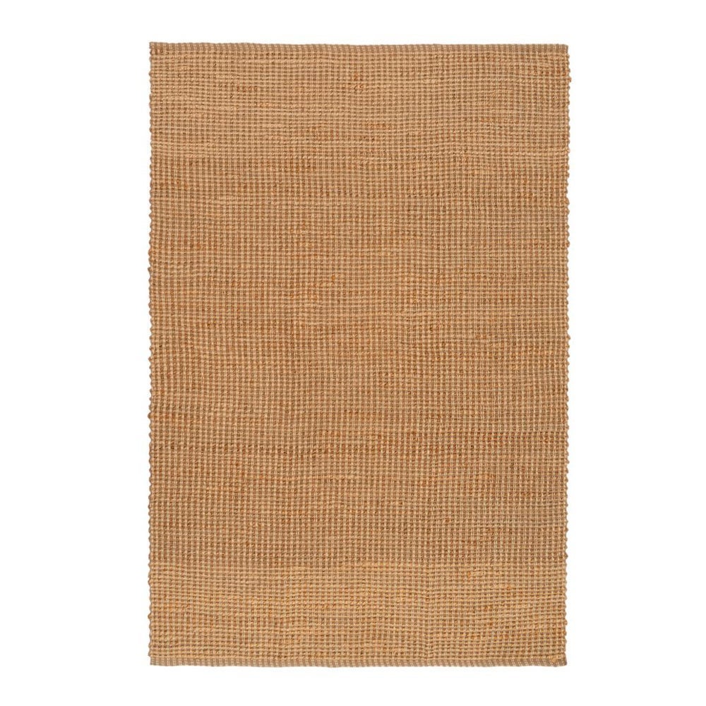 Alfombra rectangular de yute natural trenzado y acordonado de 200x140 cm