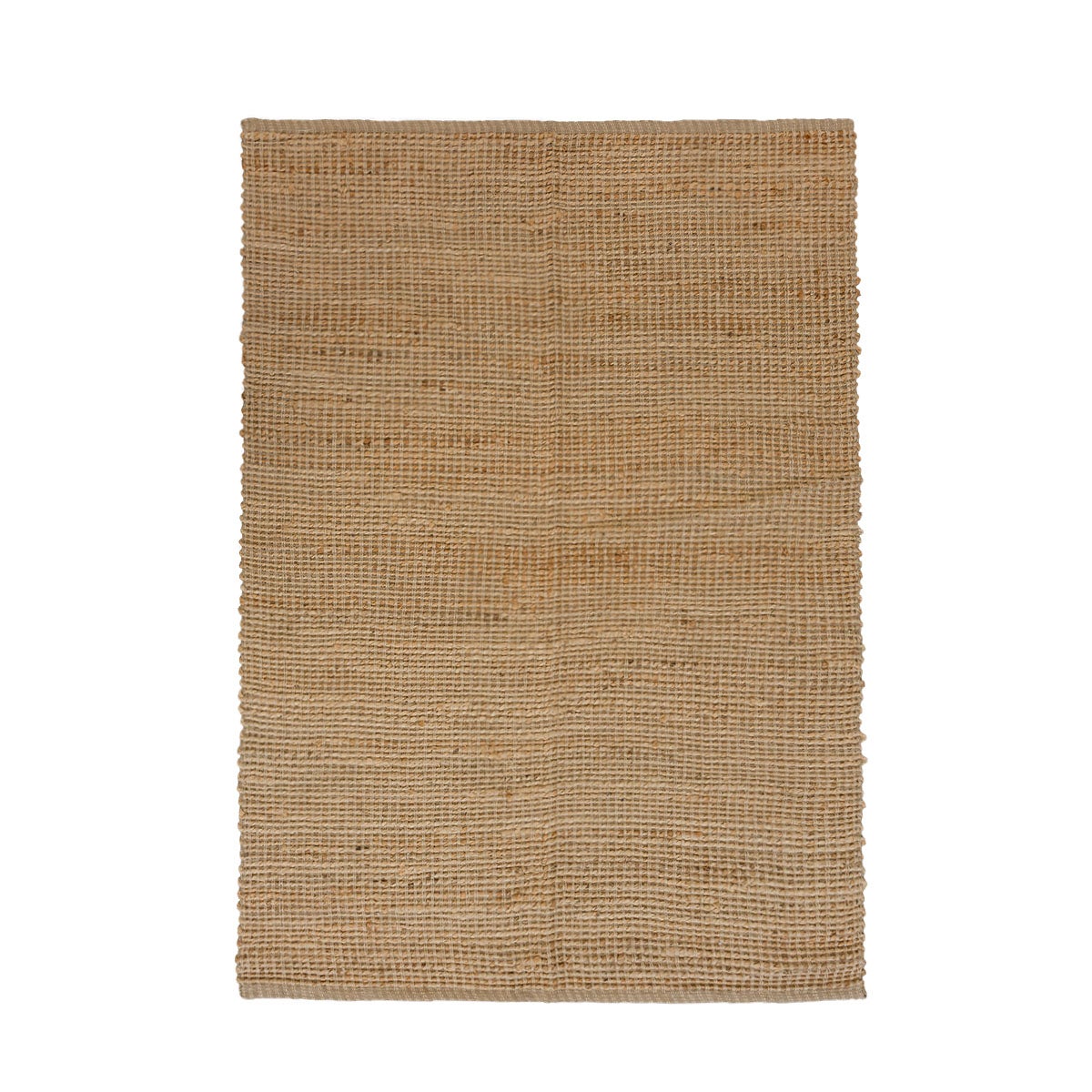Alfombra rectangular de yute natural trenzado y acordonado de 200x140 cm