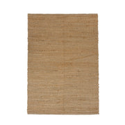 Alfombra rectangular de yute natural trenzado y acordonado de 200x140 cm