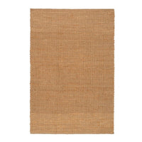 Alfombra rectangular de yute natural trenzado y acordonado de 200x140 cm