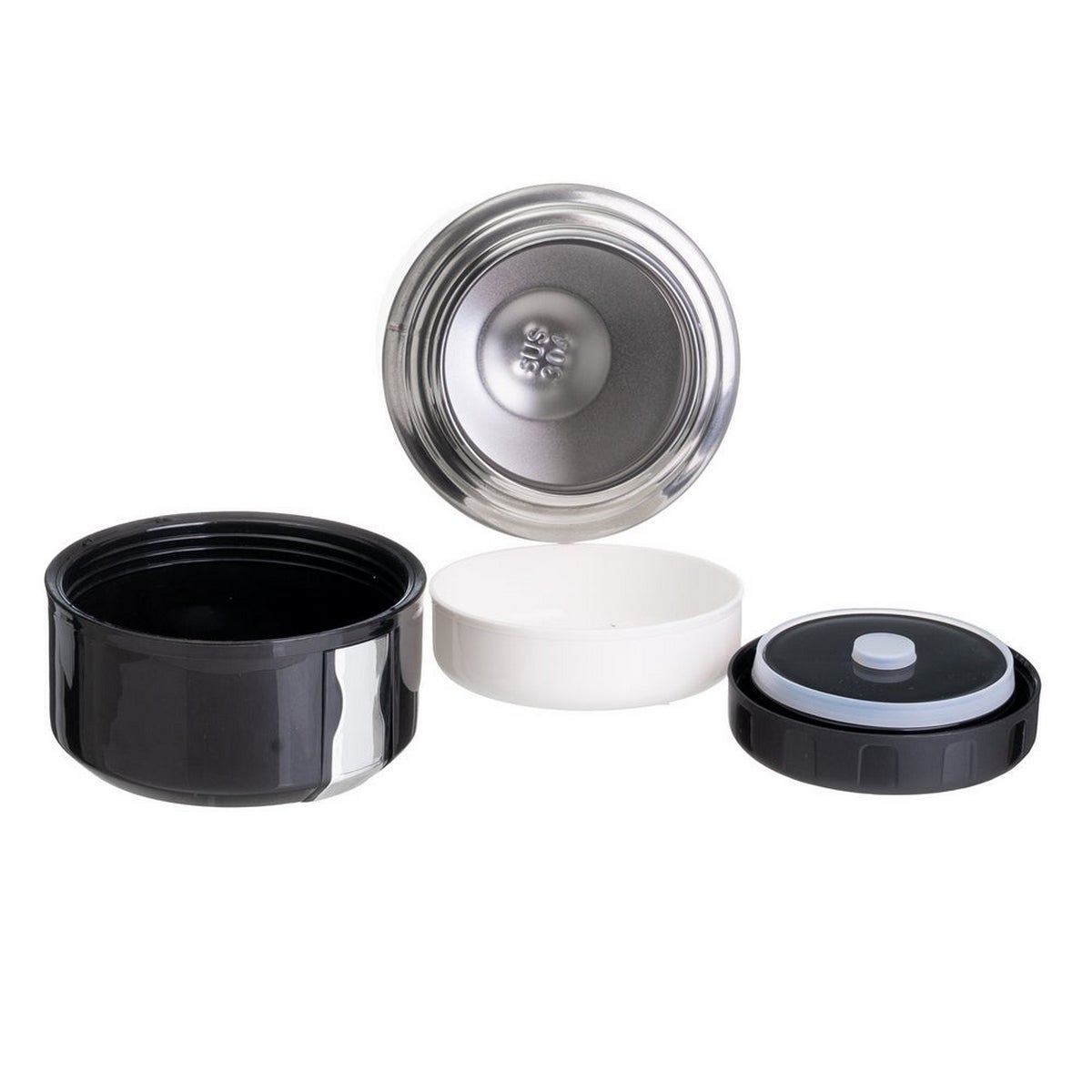 Termo para sólidos Office de acero inoxidable plateado de 800 ml