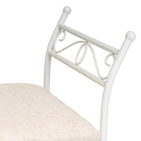Banqueta de dormitorio blanca de 115cm