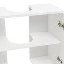 Mueble bajo lavabo de pedestal blanco de 60 cm