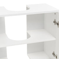 Mueble bajo lavabo de pedestal blanco de 60 cm