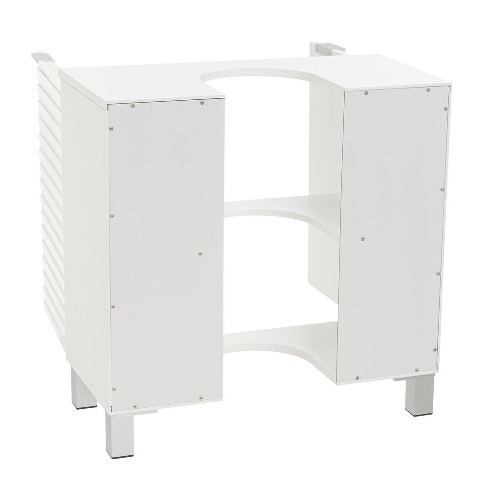 Mueble bajo lavabo de pedestal blanco de 60 cm