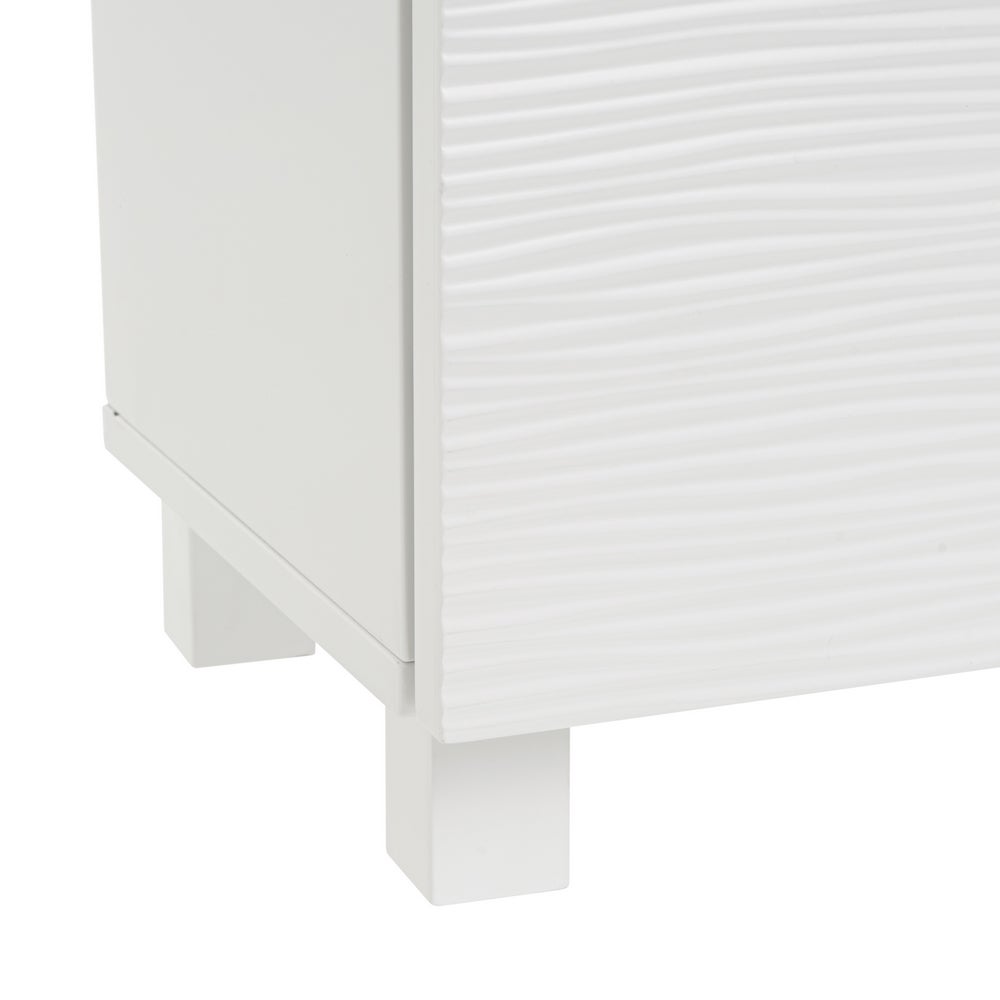 Mueble bajo lavabo blanco de madera con 2 puertas 60x30x60 cm