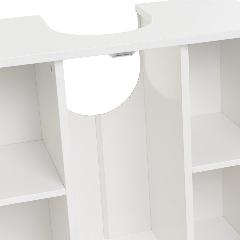 Mueble bajo lavabo blanco de madera con 2 puertas 60x30x60 cm