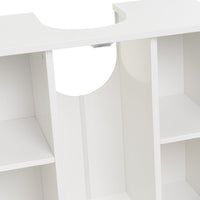 Mueble bajo lavabo blanco de madera con 2 puertas 60x30x60 cm