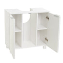 Mueble bajo lavabo blanco de madera con 2 puertas 60x30x60 cm
