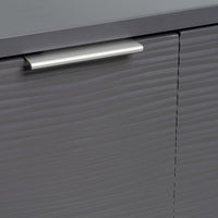 Mueble bajo lavabo gris de madera con 2 puertas 60x30x60 cm