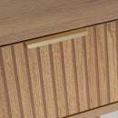 Mesinha de cabeceira branca com 1 gaveta e pernas altas de 45x35x59 cm