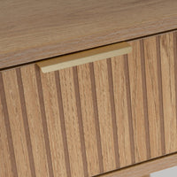 Mesinha de cabeceira branca com 1 gaveta e pernas altas de 45x35x59 cm