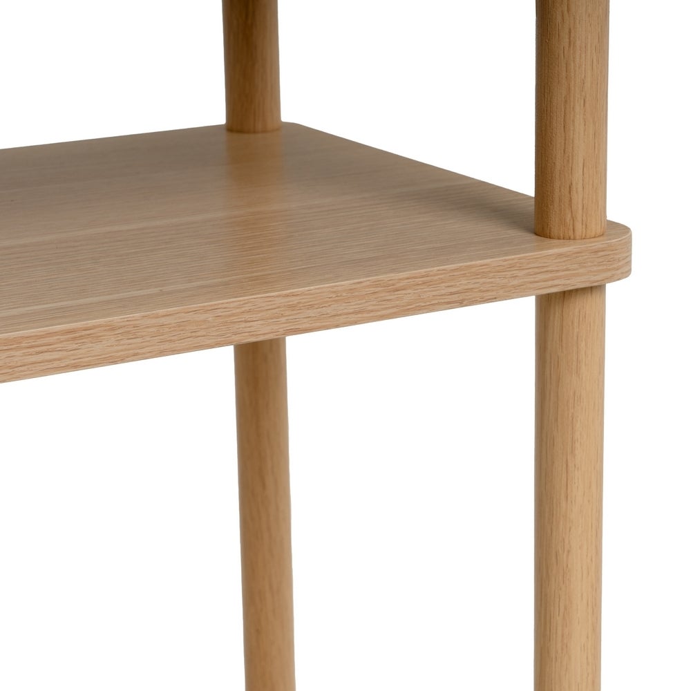 Mesa rincón de madera de 34x30x56 cm con baldas