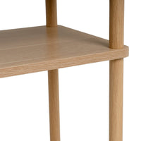 Mesa rincón de madera de 34x30x56 cm con baldas