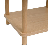 Mesa rincón de madera de 34x30x56 cm con baldas