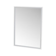 Espejo pared rectangular marco blanco y plata decorativo de 54x74 cm