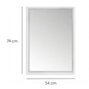 Espejo de pared blanco de 54x74 cm