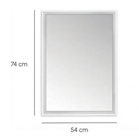 Espejo de pared blanco de 54x74 cm