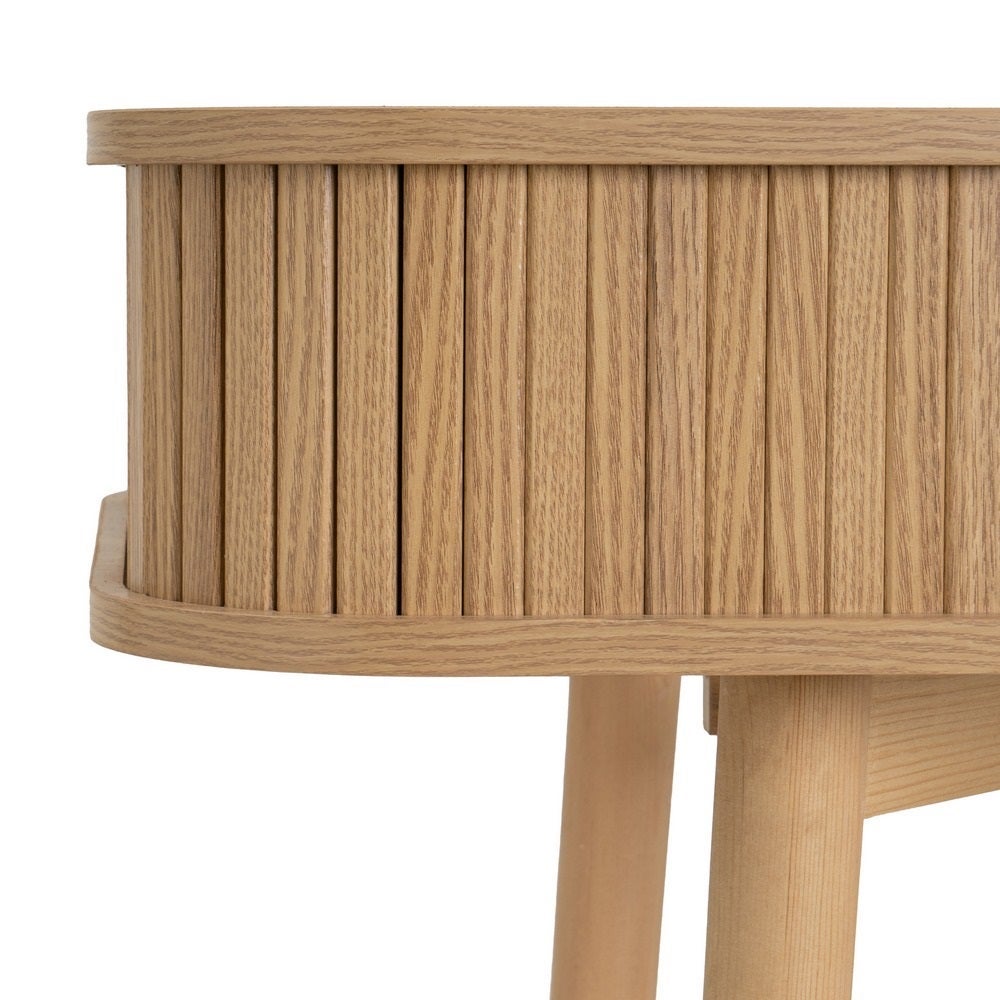 Escritorio de madera MDF color roble de 2 puertas de 120x50x75 cm