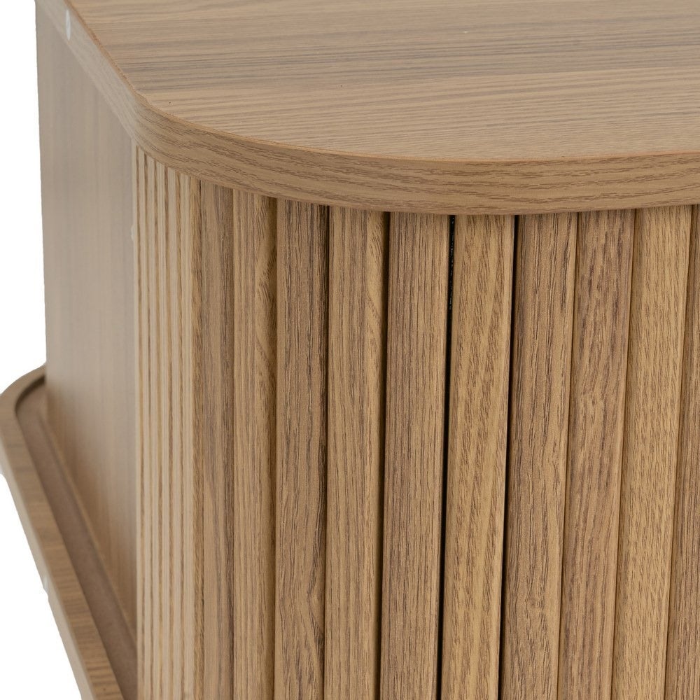 Mesa de centro Elia color roble con 2 puertas de 120x60x41 cm