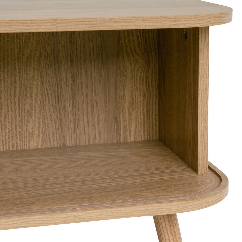 Mesa de centro Elia color roble con 2 puertas de 120x60x41 cm
