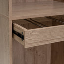 Armario color natural con barra y pantalonero de 60x45x180 cm