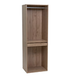 Armario modular de tablero natural con barra y pantalonero de 60x45x180 cm