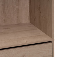 Armario modular natural de MDF con barra y 4 cajones 80x45x180 cm