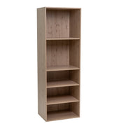 Armario modular natural de madera con 5 estantes 60x45x180 cm