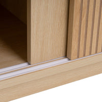 Mueble TV Naroa color roble 2 puertas correderas de 115x40x48 cm