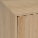 Aparador Naroa color roble con 2 puertas correderas 115x39x90 cm