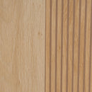 Aparador Naroa color roble con 2 puertas correderas 115x39x90 cm