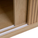 Mueble bar Naroa color roble con 2 puertas correderas 80x40x120cm
