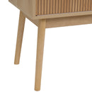 Mueble bar Naroa color roble con 2 puertas correderas 80x40x120cm