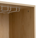 Mueble bar Naroa color roble con 2 puertas correderas 80x40x120cm