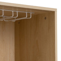 Mueble bar Naroa color roble con 2 puertas correderas 80x40x120cm