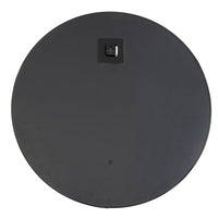 Espejo de pared redondo negro de metal y cristal de 49 cm