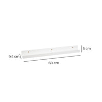 Estante repisa para cuadros de MDF blanco de 60 cm