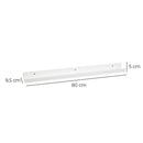 Estante repisa para cuadros de MDF blanco de 80 cm