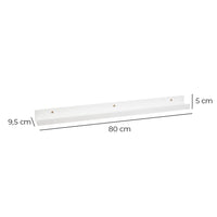 Estante repisa para cuadros de MDF blanco de 80 cm